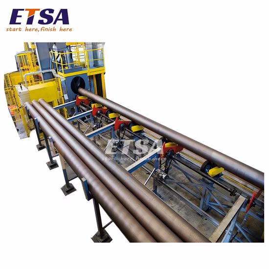 CE Approved Tube / Pipe and Solid Bars Shot Blasting Machine for Remove The Oxide Layer and Welding Slag