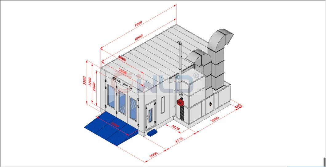 Spray Booth Paint Oven Painting Booth/Room/Oven/Chamber Auto Repair Auto Garage Equipment Spraying Booth Spraying Oven Spraying Room Car Booth/ Auto Booth