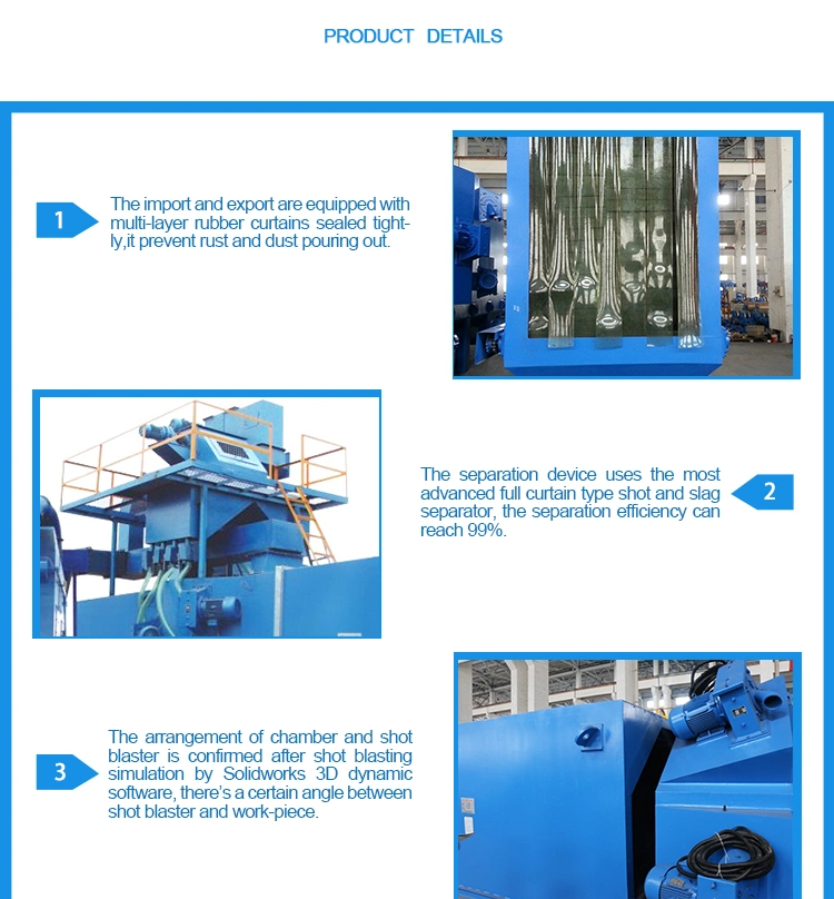 Steel Structure H Beam Structure Sand Blasting Shot Blasting Cleaning Production Machine