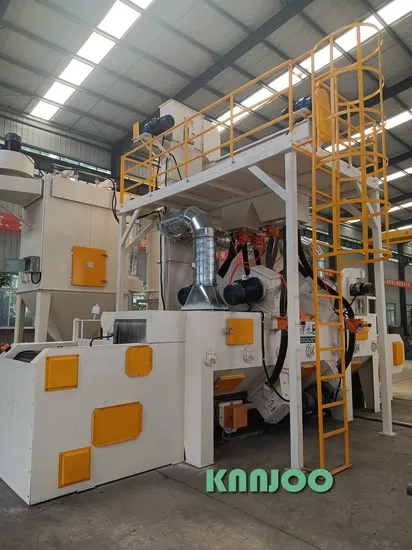 Limpieza de piezas de aluminio Máquina de granallado de malla de alambre Limpieza de escoria de soldadura de capa de óxido