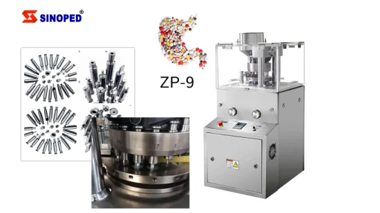 Sinoped Pharmaceutical Mejor precio automático Medicina Leche Hierba Caramelo efervescente Perforadora en polvo Zp Zpt Gzp Píldora rotativa de alta velocidad Máquina para fabricar tabletas